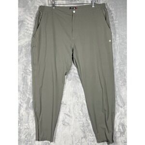 Thousand Miles All Day Pants Mens XXL Olive Green Tapered Stretch Tech Trousers